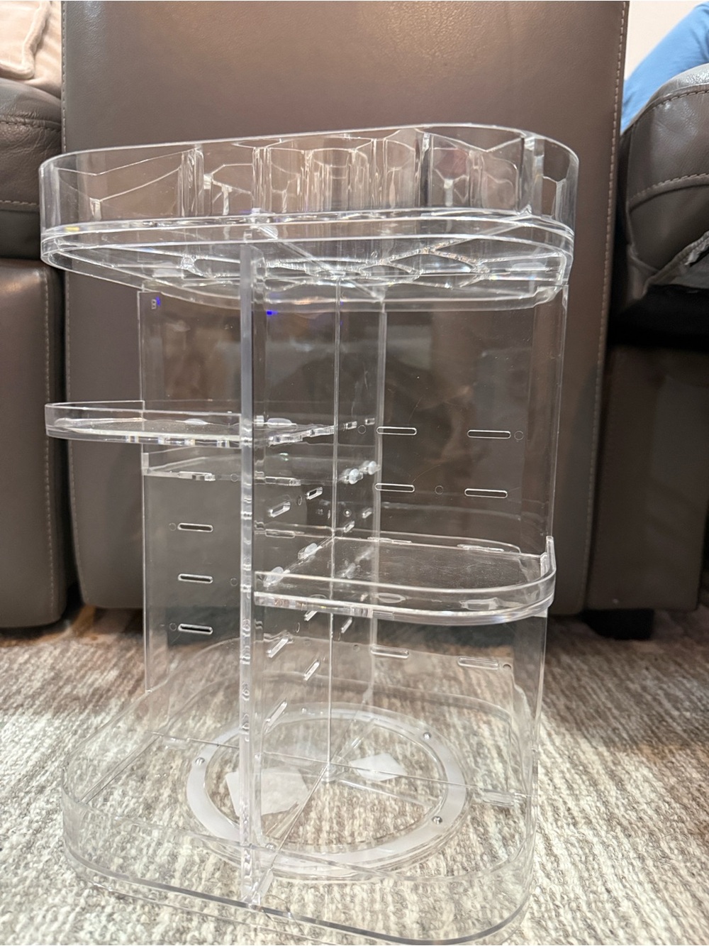 Bono Acrylic Rotating Makeup and Accessory Organizer - Transparent